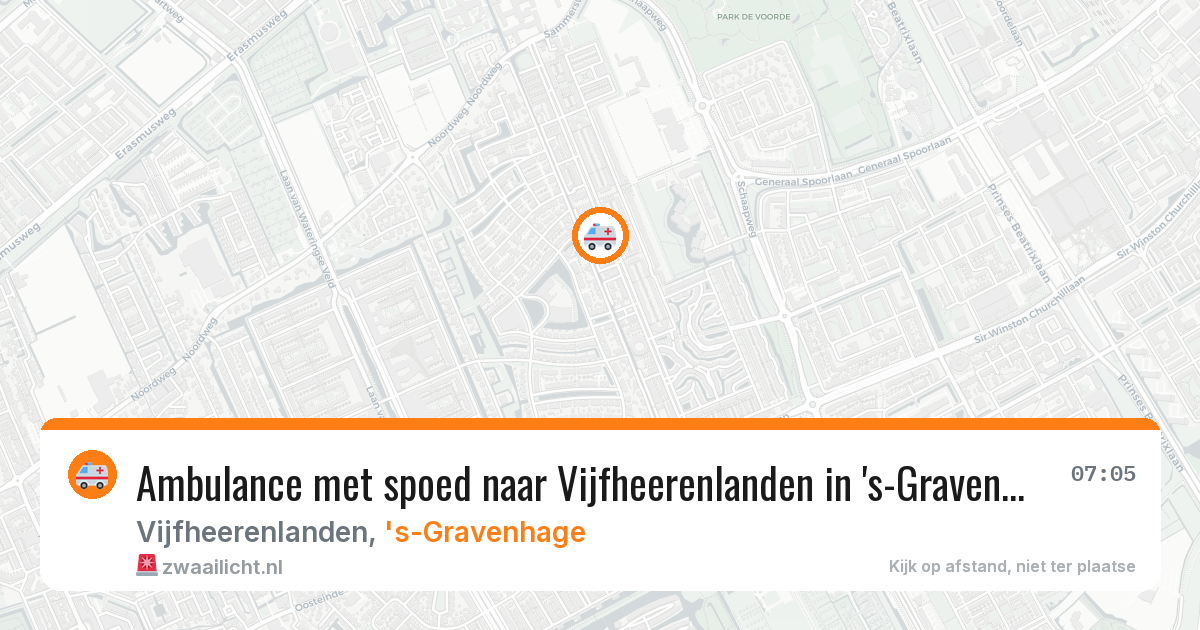 Ambulance met spoed naar Vijfheerenlanden in 's-Gravenhage — 2 jun 2026