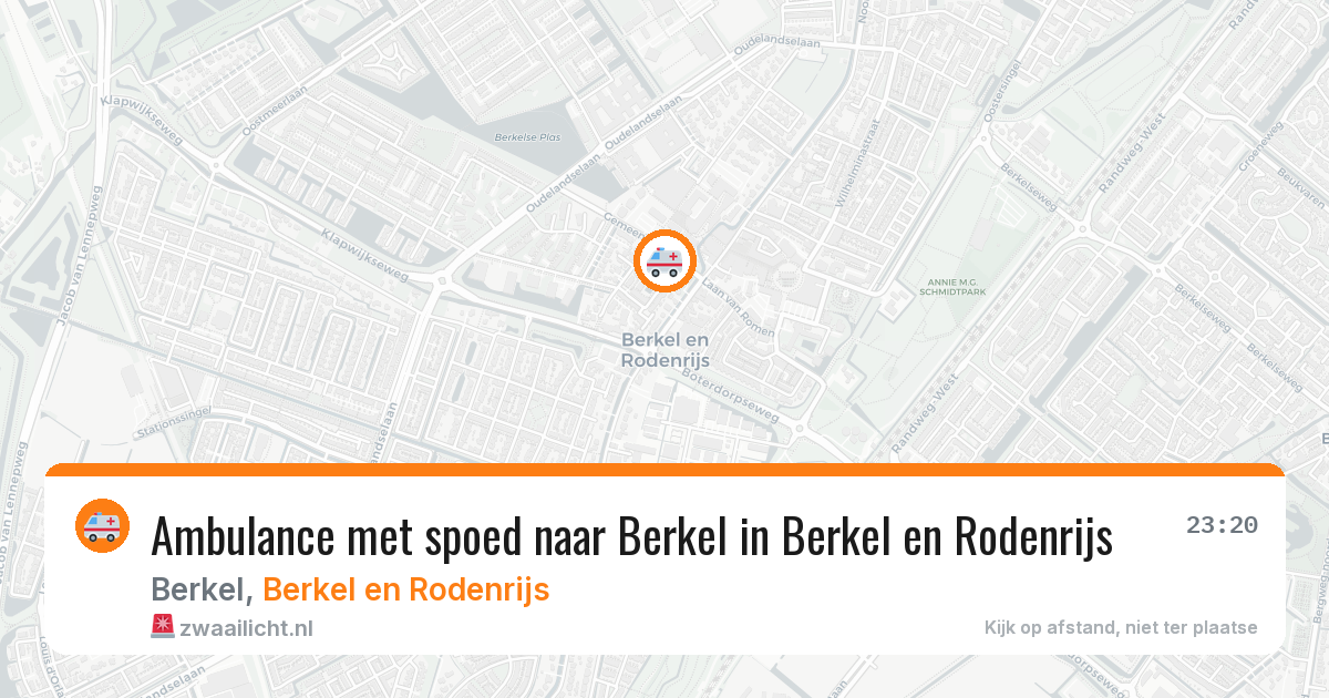Ambulance met spoed naar Berkel in Berkel en Rodenrijs — 27 jun 2026