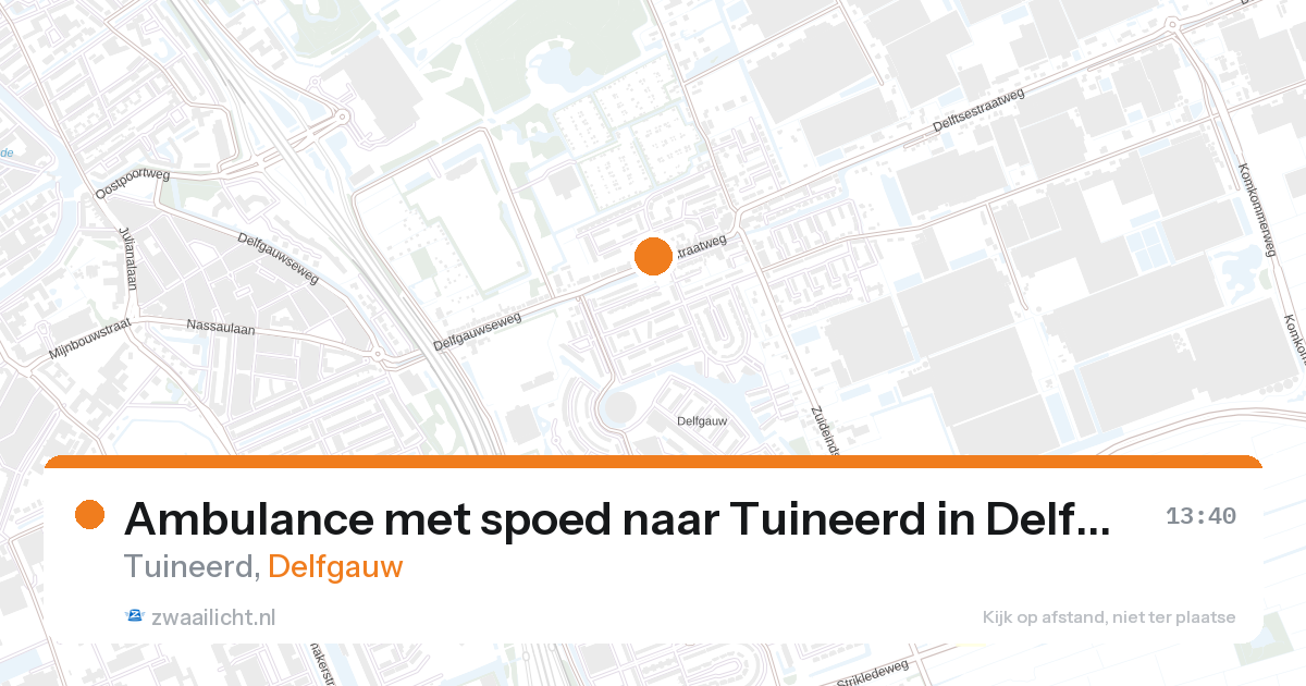 Ambulance met spoed naar Tuineerd in Delfgauw — 18 feb 2026