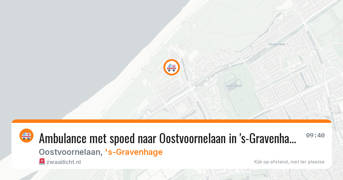 Ambulance met spoed naar Oostvoornelaan in 's-Gravenhage — 14 jul 2026