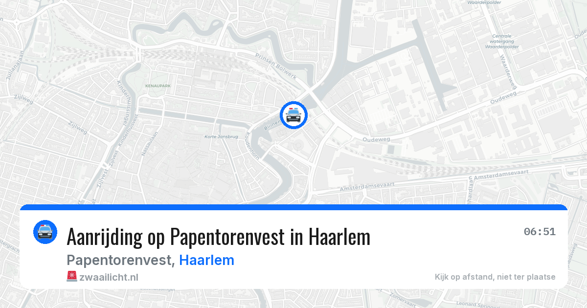 Aanrijding op Papentorenvest in Haarlem — 13 apr 2026