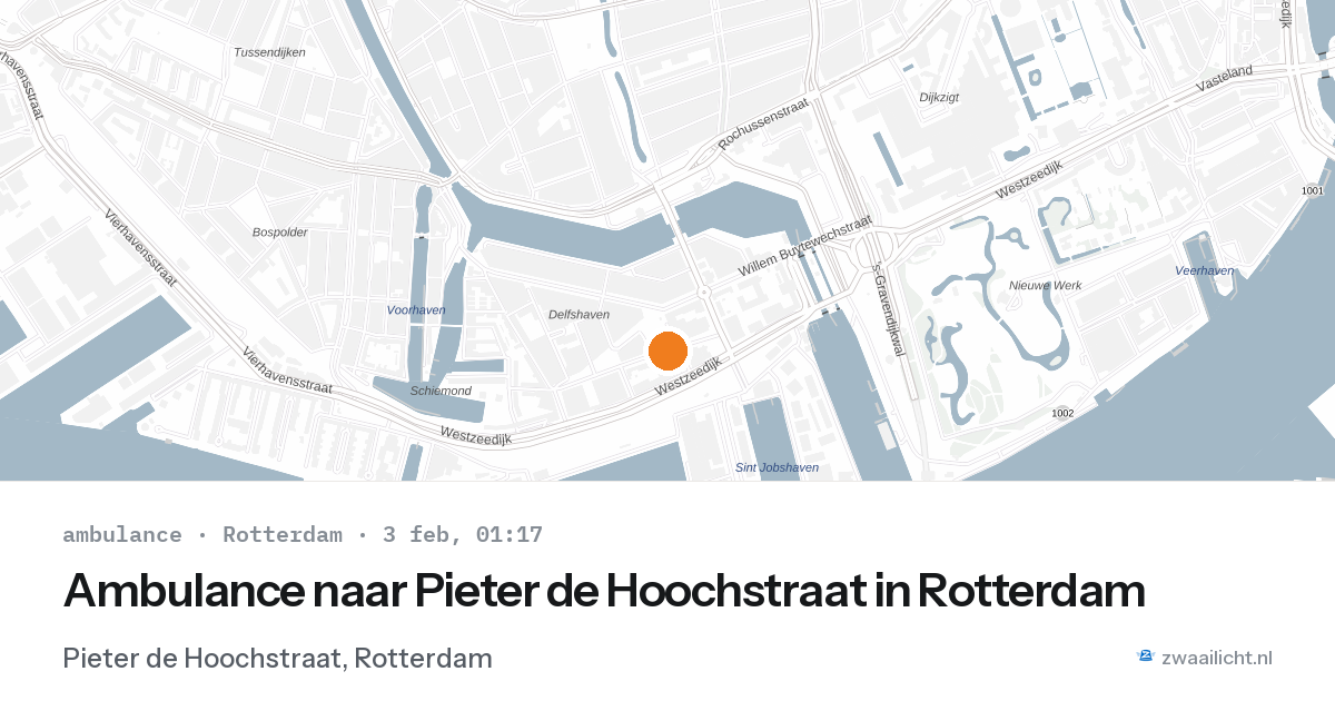 Ambulance naar Pieter de Hoochstraat in Rotterdam — 3 feb 2026