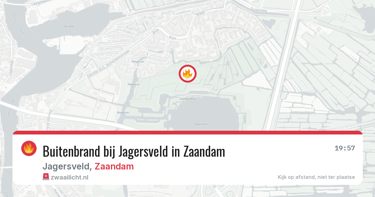 Buitenbrand bij Jagersveld in Zaandam — 20 apr 2026