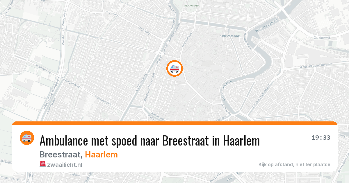 Ambulance met spoed naar Breestraat in Haarlem — 10 aug 2026
