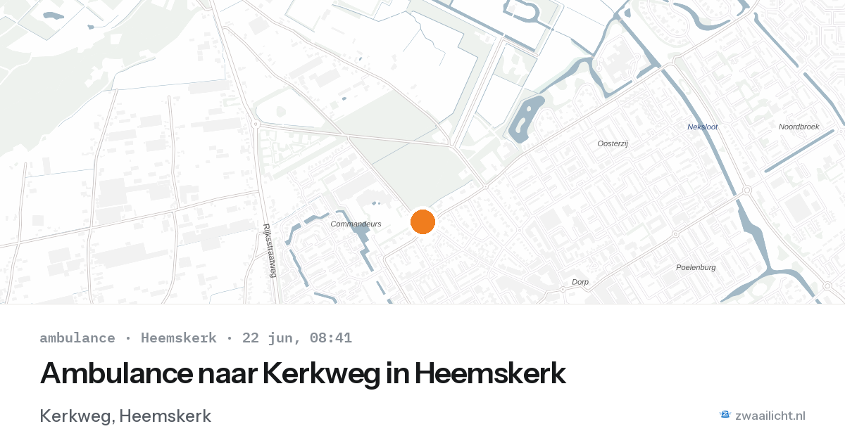 Ambulance naar Kerkweg in Heemskerk — 22 jun 2026