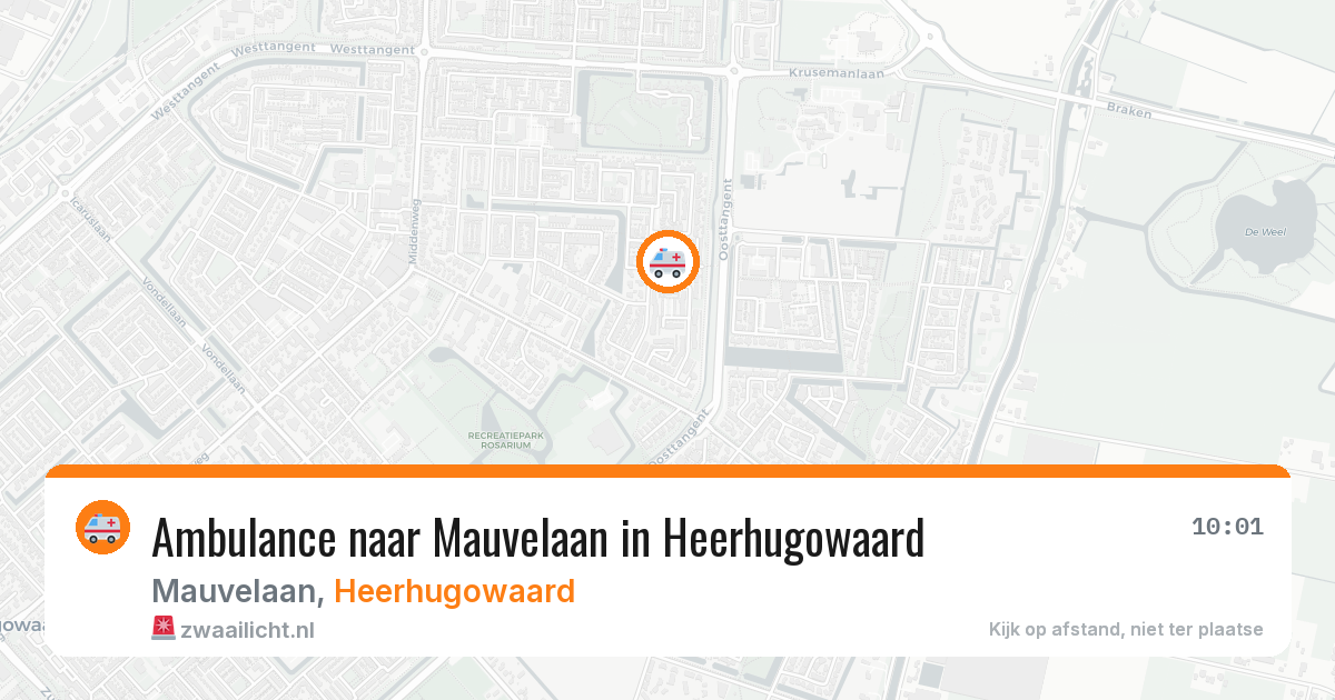 Ambulance naar Mauvelaan in Heerhugowaard — 12 jul 2026