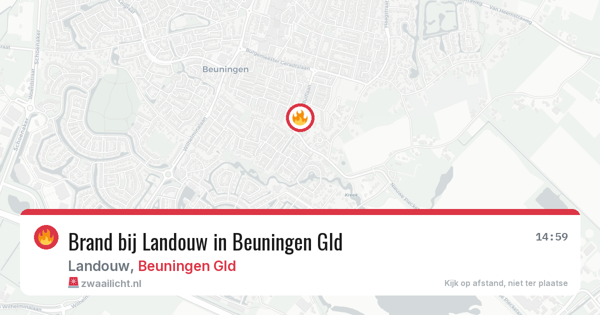 Brand bij Landouw in Beuningen Gld — 5 aug 2026