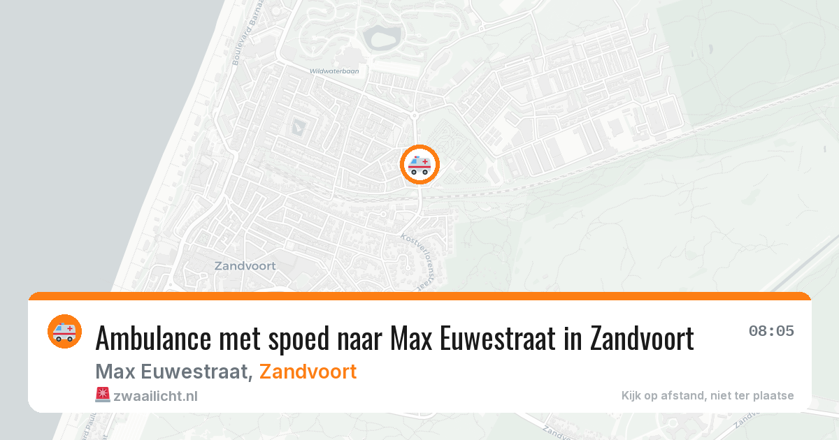 Ambulance met spoed naar Max Euwestraat in Zandvoort — 11 apr 2026