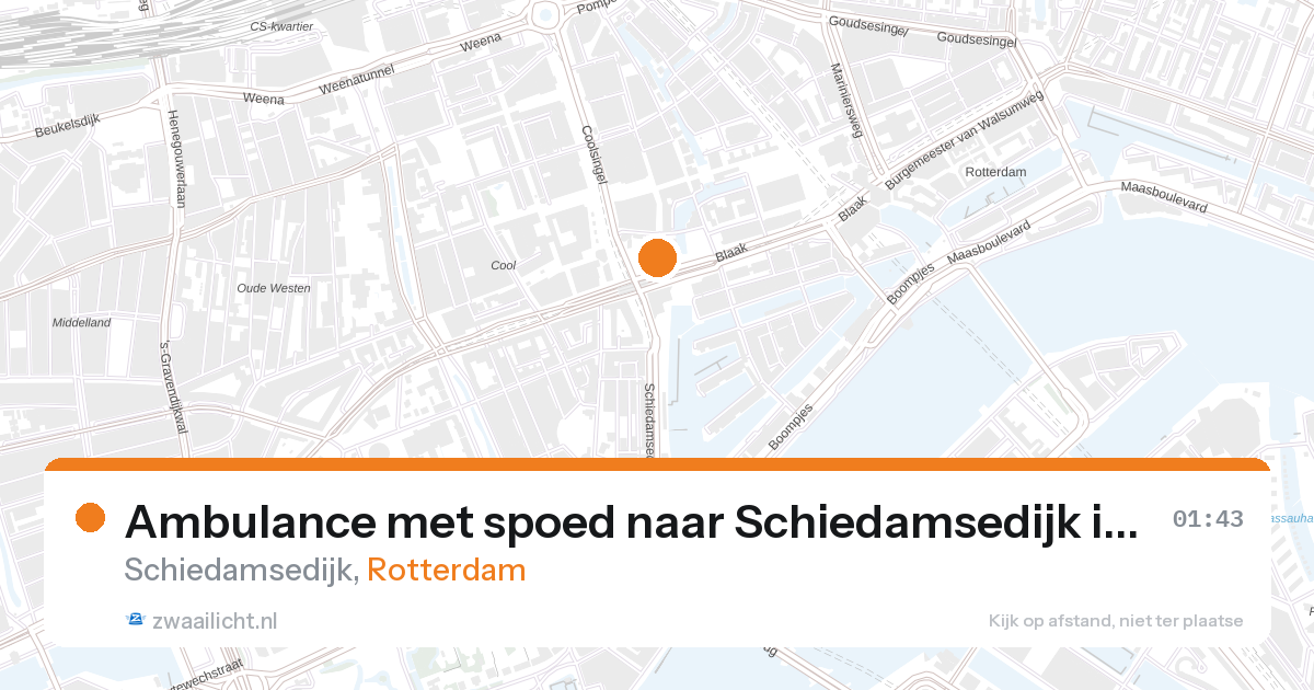 Ambulance met spoed naar Schiedamsedijk in Rotterdam — 7 feb 2026