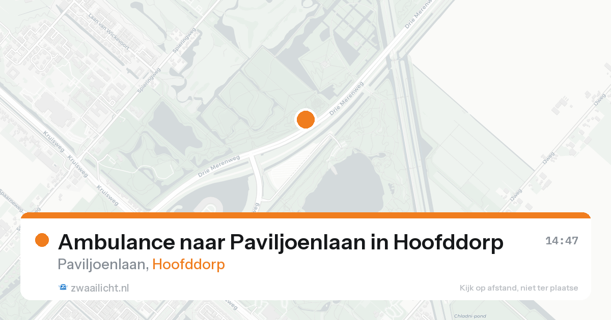 Ambulance naar Paviljoenlaan in Hoofddorp — 24 aug 2026