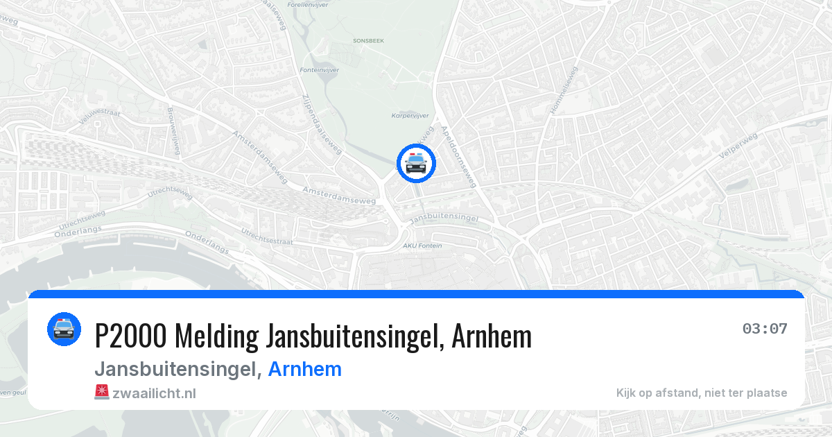 P2000 Melding Jansbuitensingel, Arnhem — 21 jun 2026