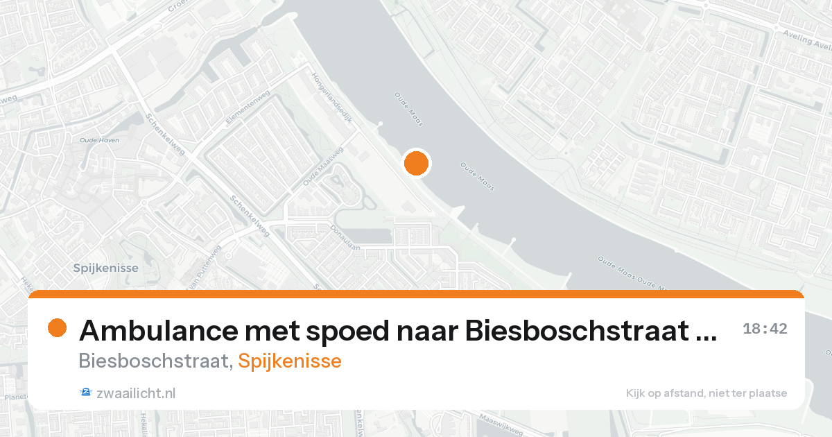 Ambulance met spoed naar Biesboschstraat in Spijkenisse — 23 aug 2026