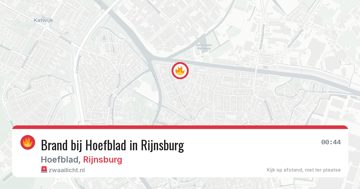 Brand bij Hoefblad in Rijnsburg — 4 aug 2026