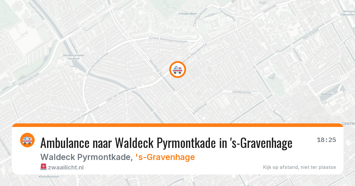 Ambulance naar Waldeck Pyrmontkade in 's-Gravenhage — 12 aug 2026