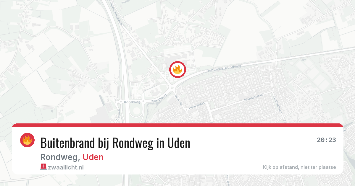 Buitenbrand bij Rondweg in Uden — 29 jul 2026