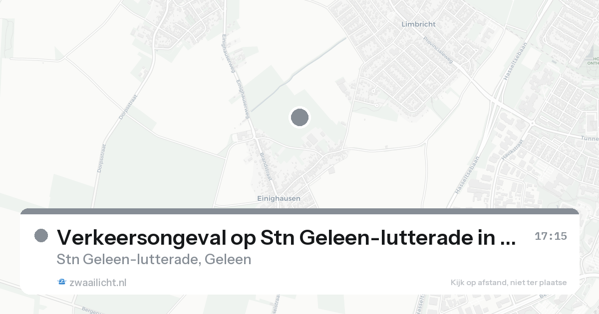 Verkeersongeval op Stn Geleen-lutterade in Geleen — 14 aug 2026