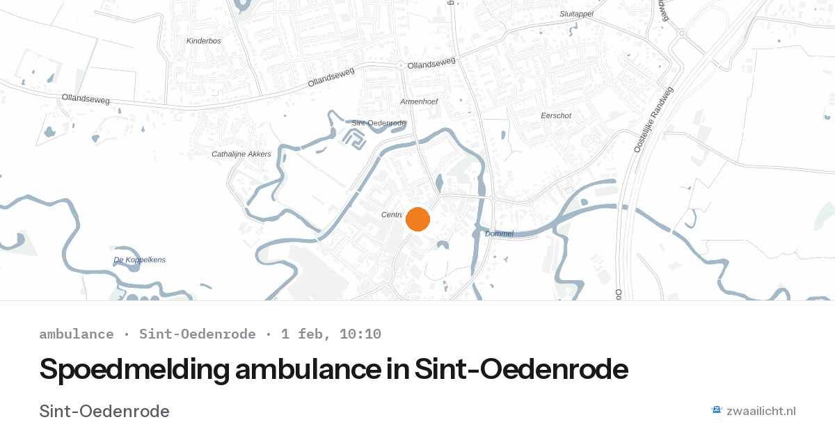 Spoedmelding ambulance in Sint-Oedenrode — 1 feb 2026