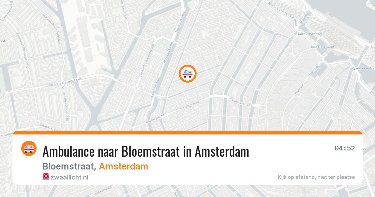 Ambulance naar Bloemstraat in Amsterdam — 13 aug 2026