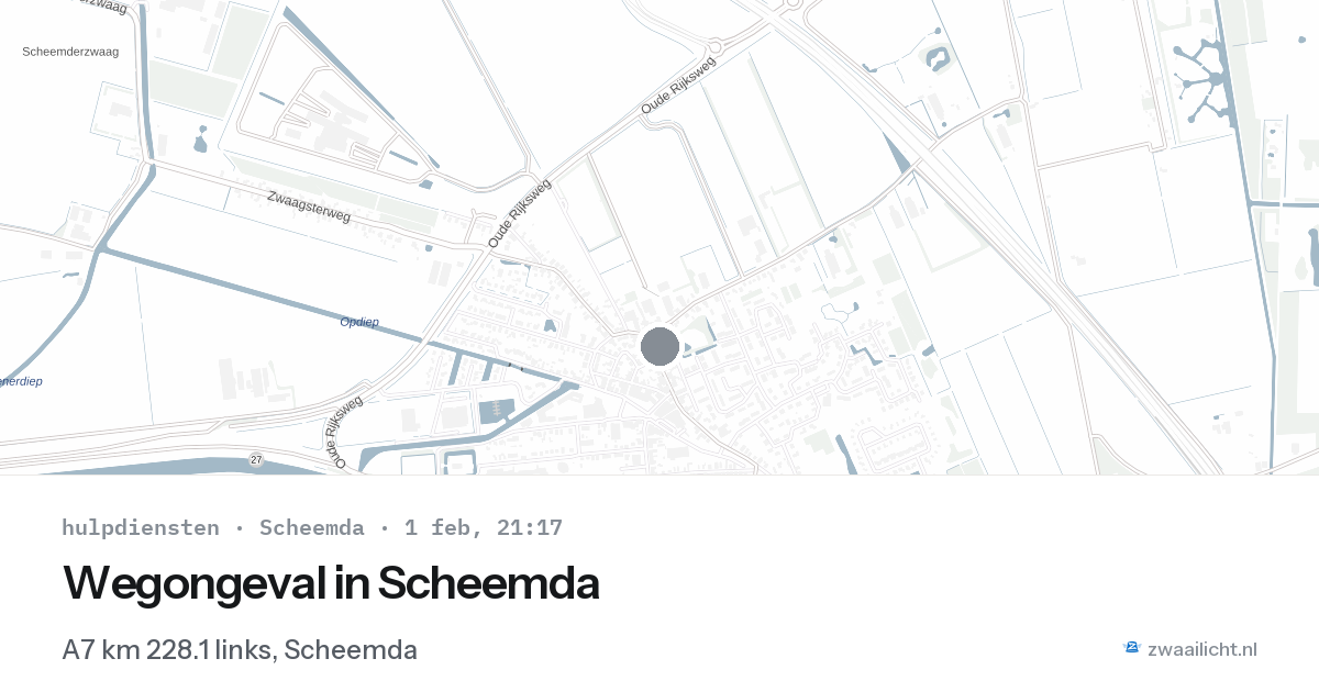 Wegongeval in Scheemda — 1 feb 2026