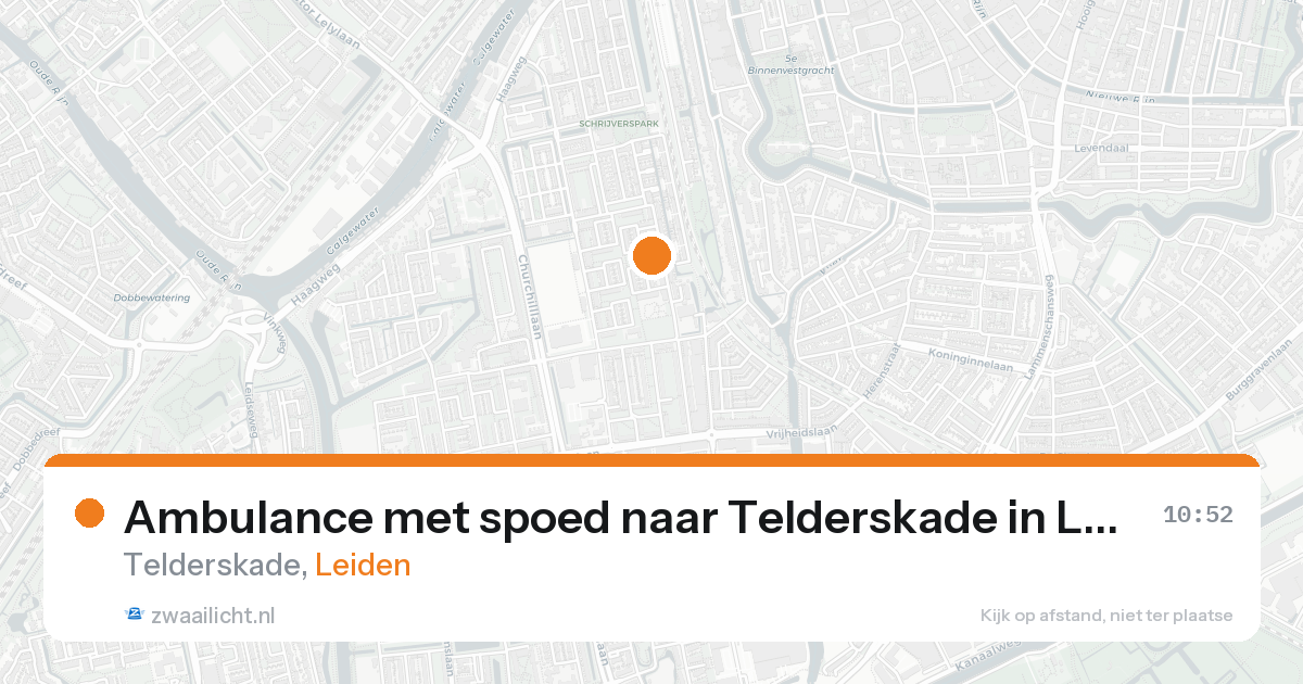 Ambulance met spoed naar Telderskade in Leiden — 16 aug 2026