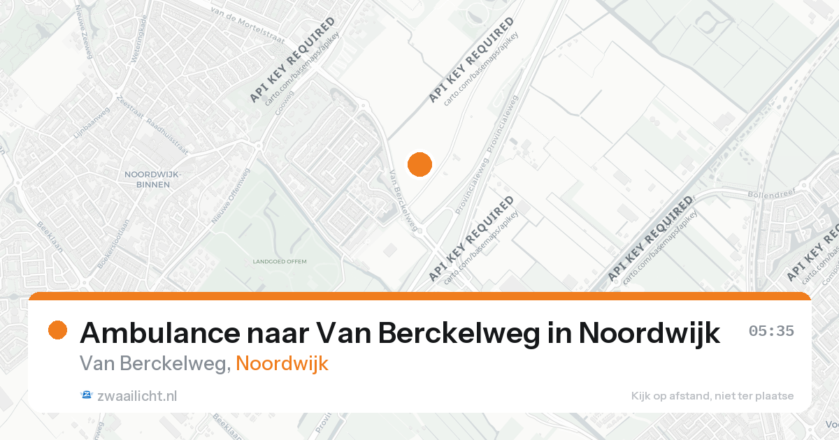 Ambulance naar Van Berckelweg in Noordwijk — 17 aug 2026