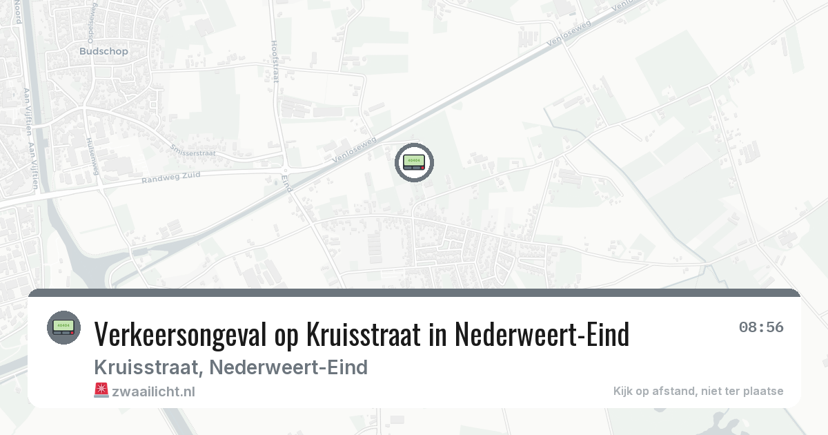 Verkeersongeval op Kruisstraat in Nederweert-Eind — 18 mrt 2026