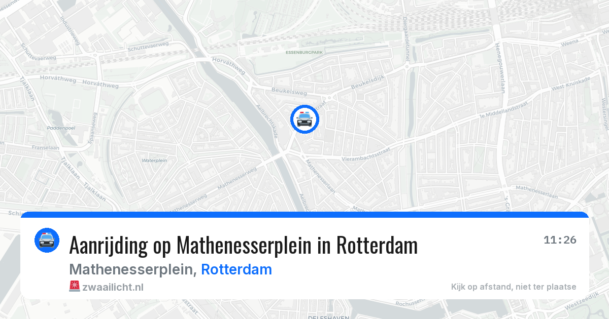 Aanrijding op Mathenesserplein in Rotterdam — 3 aug 2026