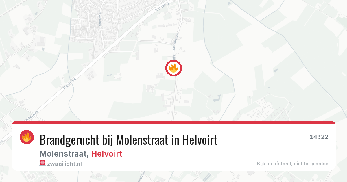Brandgerucht bij Molenstraat in Helvoirt — 18 mrt 2026
