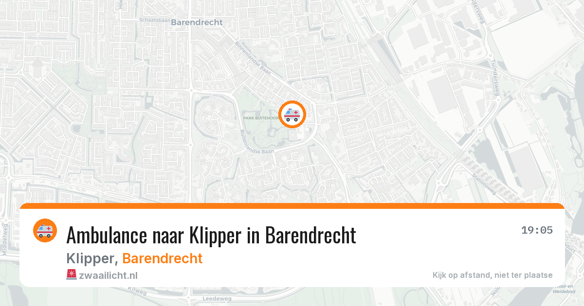 Ambulance naar Klipper in Barendrecht — 19 mrt 2026