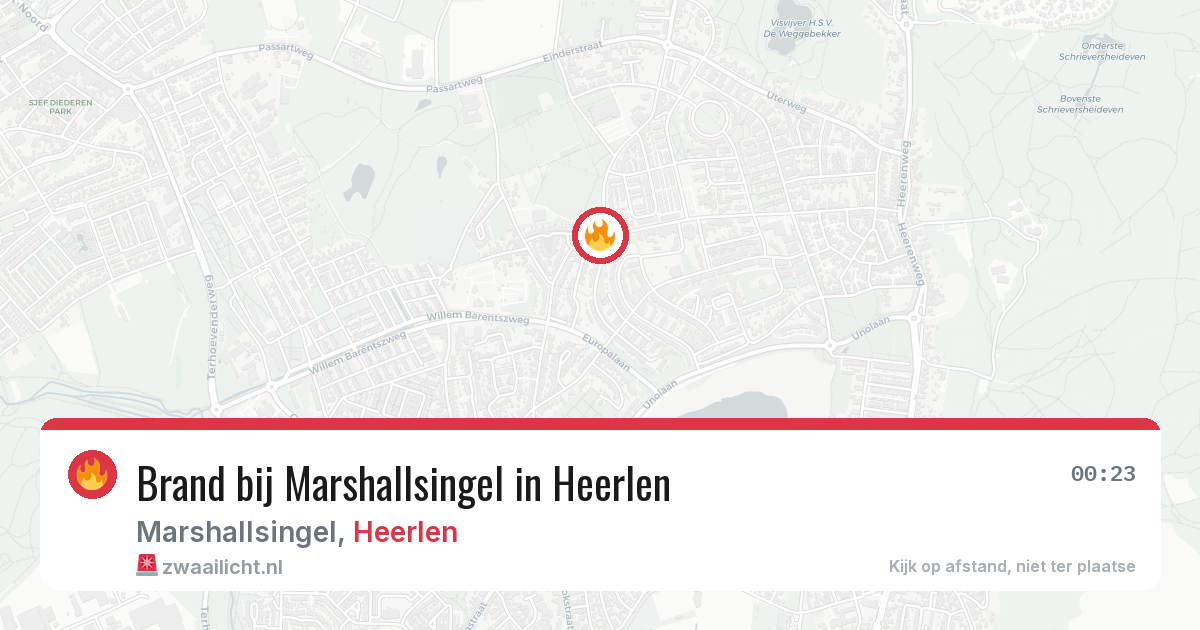 Brand bij Marshallsingel in Heerlen — 27 mei 2026