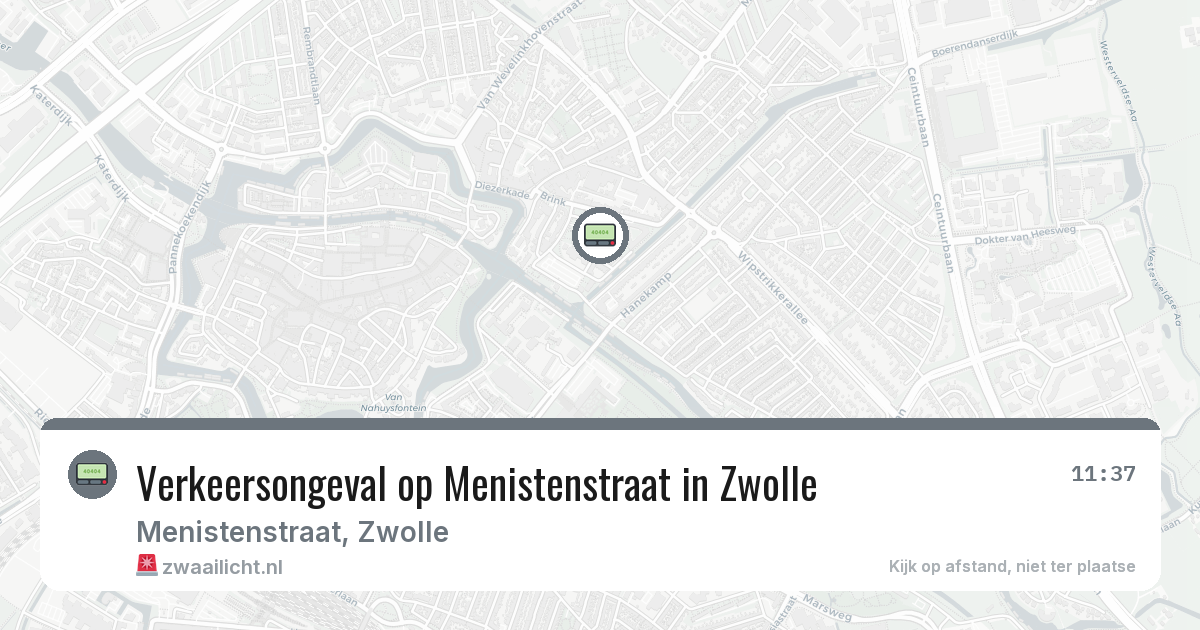 Verkeersongeval op Menistenstraat in Zwolle — 14 mei 2026