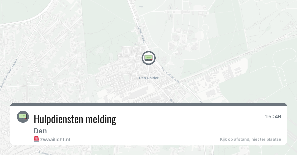 Hulpdiensten melding — 4 apr 2026