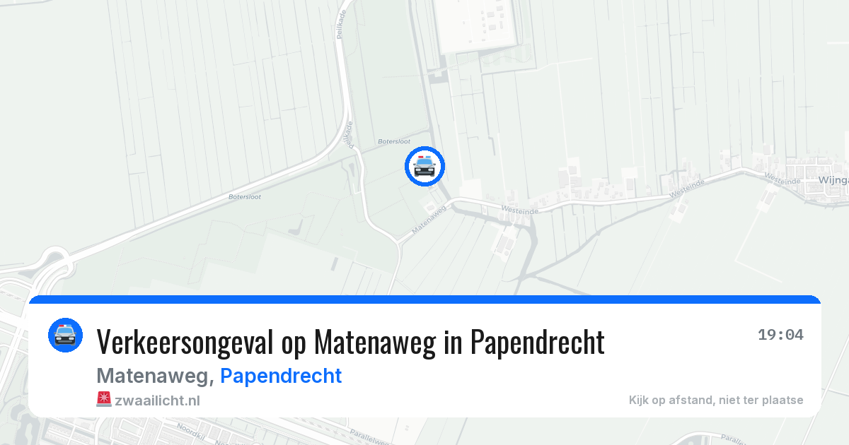 Verkeersongeval op Matenaweg in Papendrecht — 12 aug 2026