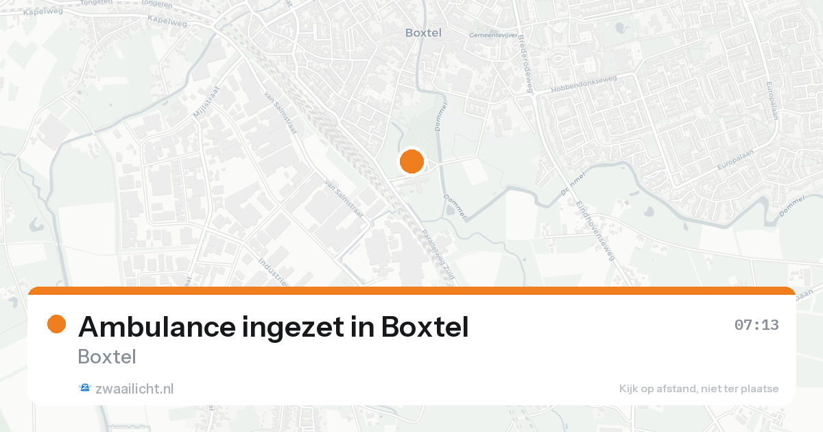 Ambulance ingezet in Boxtel — 15 aug 2026