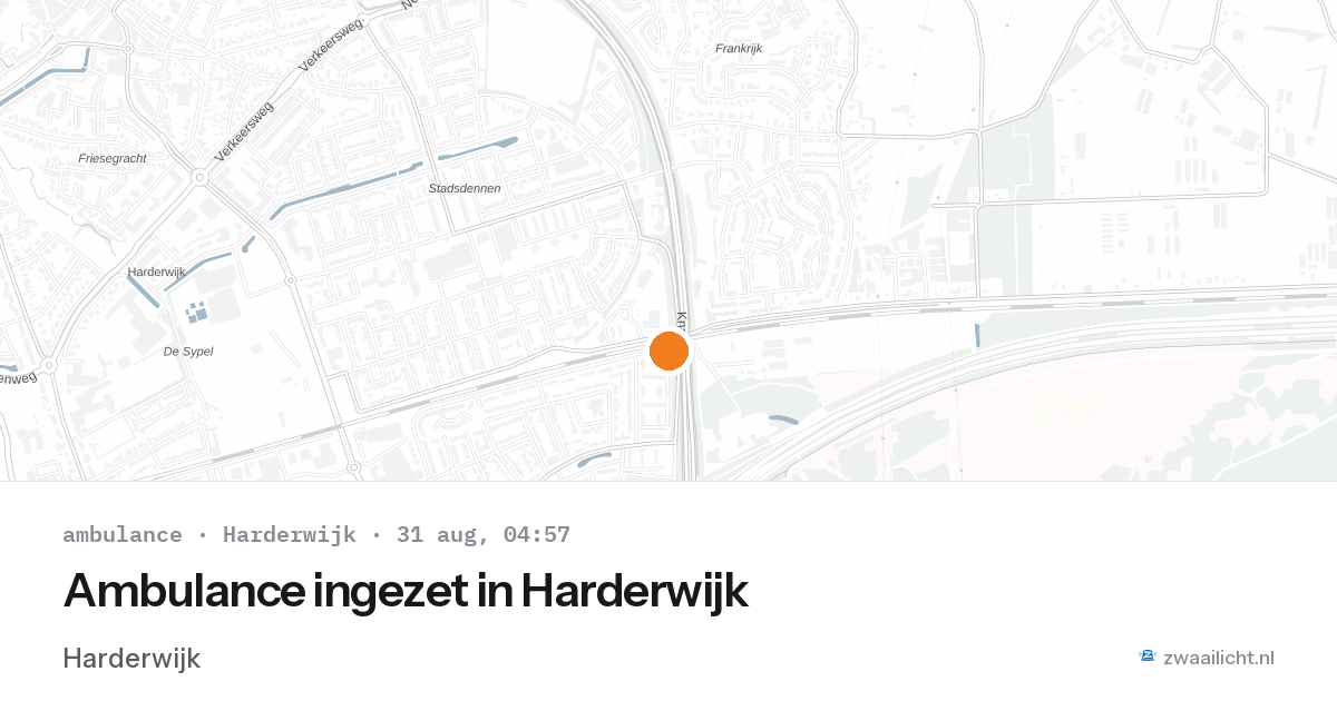 Ambulance ingezet in Harderwijk — 31 aug 2026
