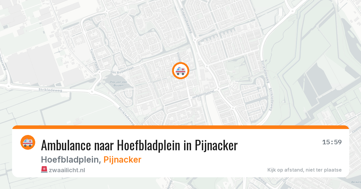 Ambulance naar Hoefbladplein in Pijnacker — 26 jun 2026