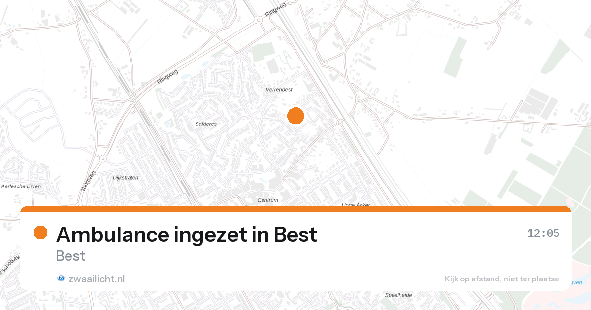 Ambulance ingezet in Best — 26 aug 2026