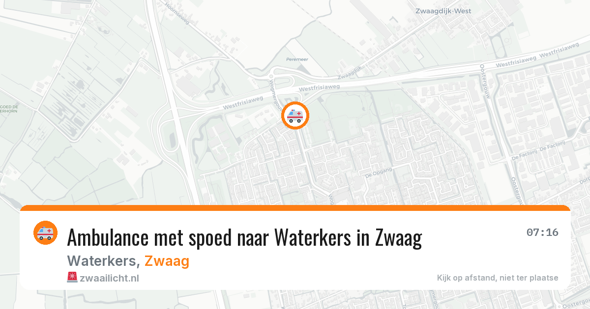 Ambulance met spoed naar Waterkers in Zwaag — 31 mei 2026