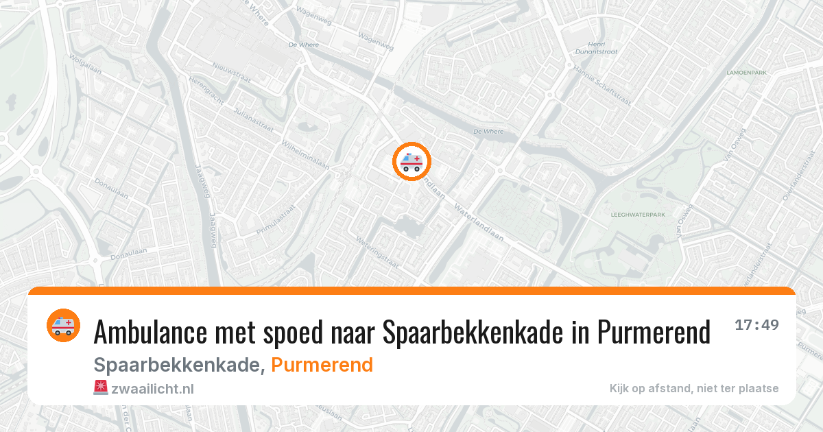 Ambulance met spoed naar Spaarbekkenkade in Purmerend — 26 jun 2026