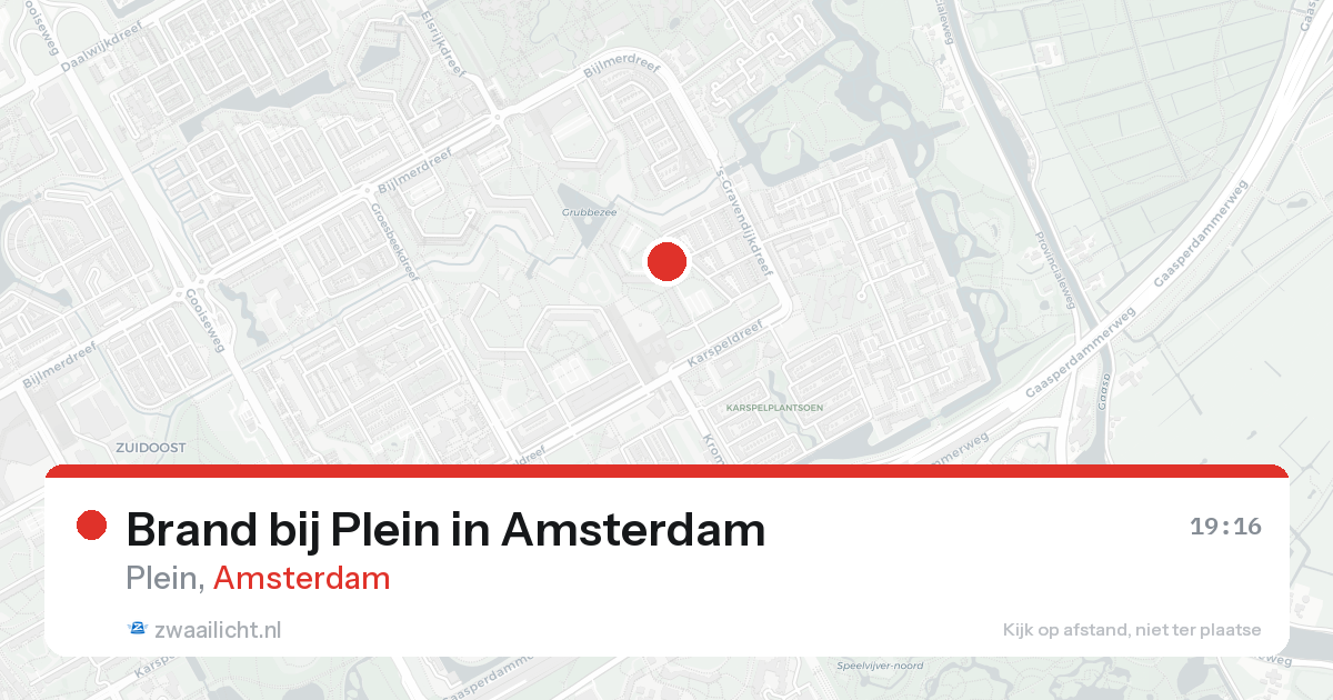 Brand bij Plein in Amsterdam — 30 mei 2026