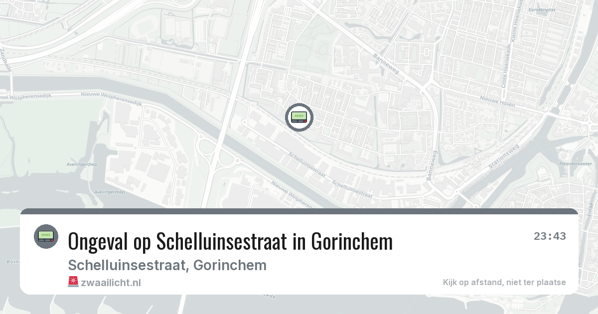 Ongeval op Schelluinsestraat in Gorinchem — 9 mrt 2026