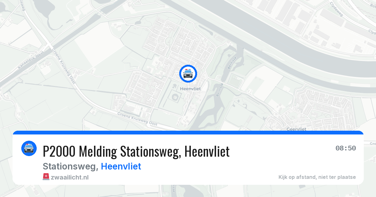 P2000 Melding Stationsweg, Heenvliet — 18 jun 2026