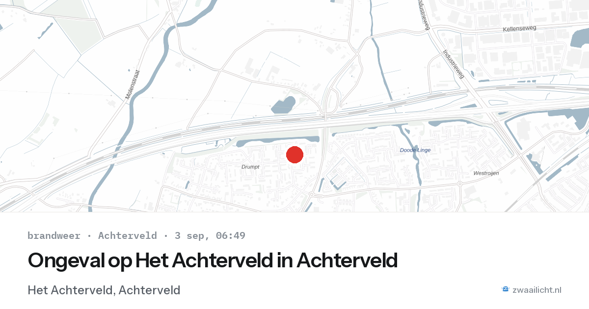 Ongeval op Het Achterveld in Achterveld — 3 sep 2026