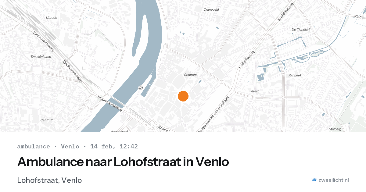 Ambulance naar Lohofstraat in Venlo — 14 feb 2026