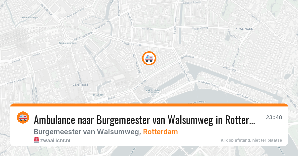 Ambulance naar Burgemeester van Walsumweg in Rotterdam — 21 mrt 2026