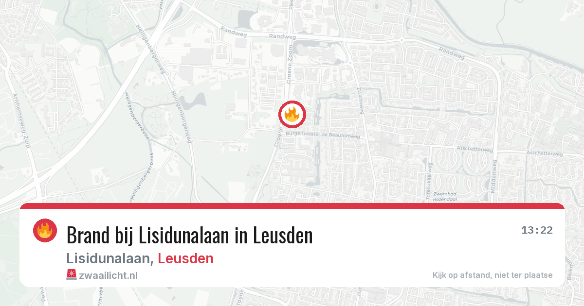 Brand bij Lisidunalaan in Leusden — 11 jul 2026