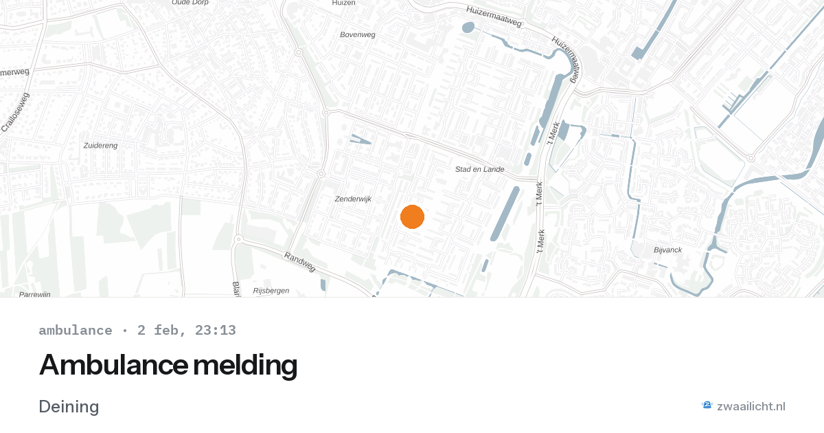 Ambulance melding — 2 feb 2026