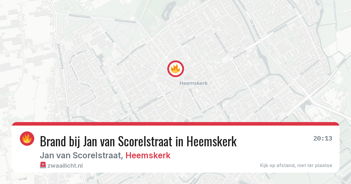 Brand bij Jan van Scorelstraat in Heemskerk — 8 apr 2026