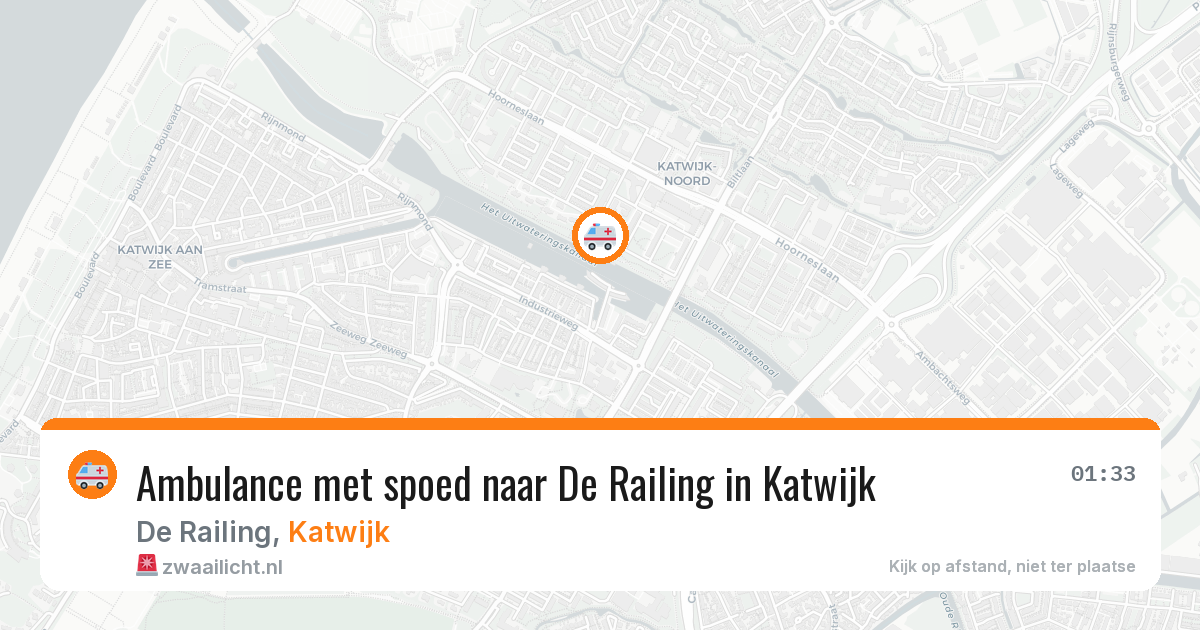 Ambulance met spoed naar De Railing in Katwijk — 22 jan 2026