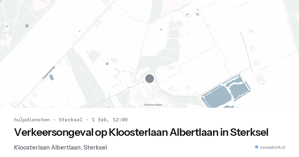 Verkeersongeval op Kloosterlaan Albertlaan in Sterksel — 1 feb 2026